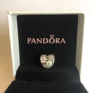 Poetic Blooms Heart Charm